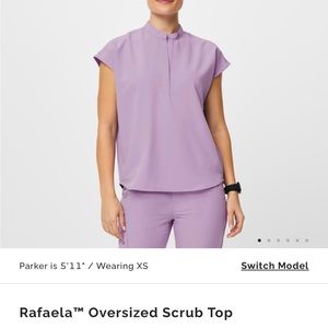 Fig lavender Rafaela oversized scrub top and joggers